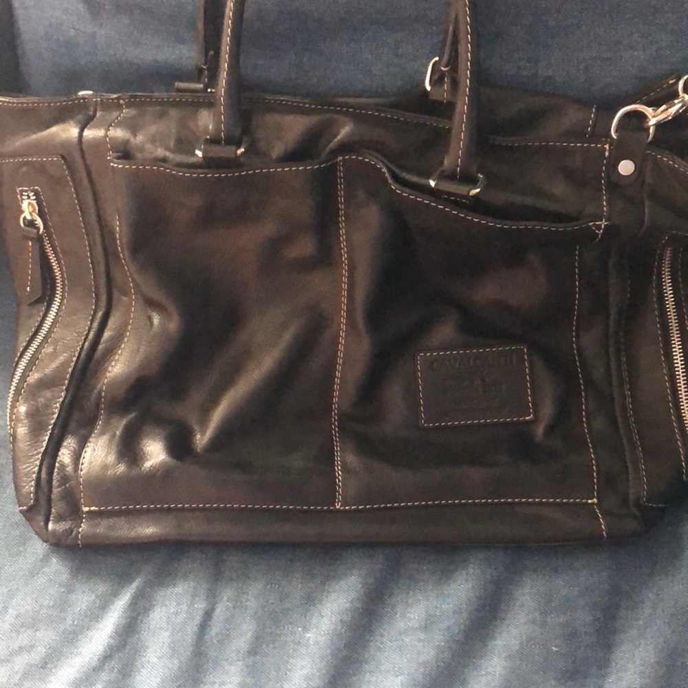 Luxurious Cavalcanti Italian leather handbag satchel